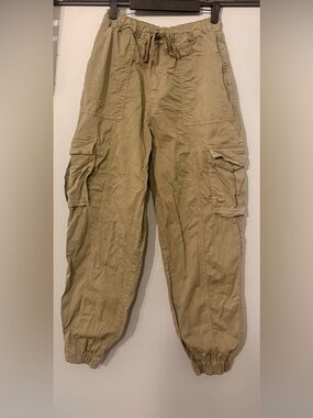 Garage Cargo Pants | Olive Green | High Waisted Utility Joggers XS